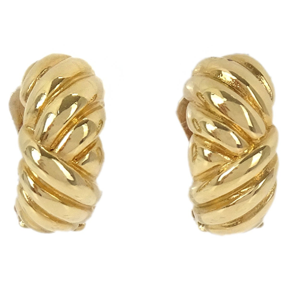 Christian Dior Vintage Clip-On Metal Gold Gold_plated Bijoux