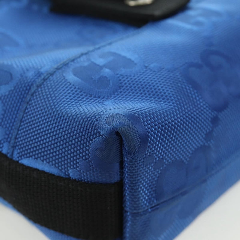 Gucci Off The Grid Buckle Messenger Gg Econyl Blue Canvas