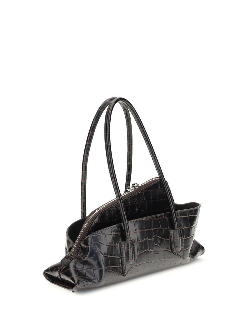 The Attico La Passeggiata Shoulder Bag — Black Calf Leather Bos Taurus