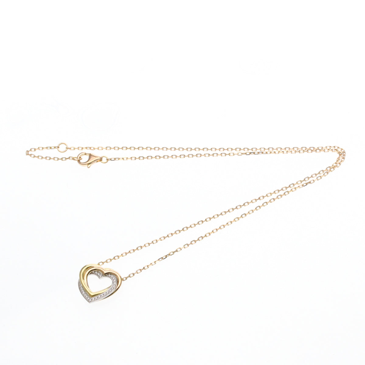 Cartier Trinity De Heart Pendant 18k Tricolor Gold With Diamonds Bijoux