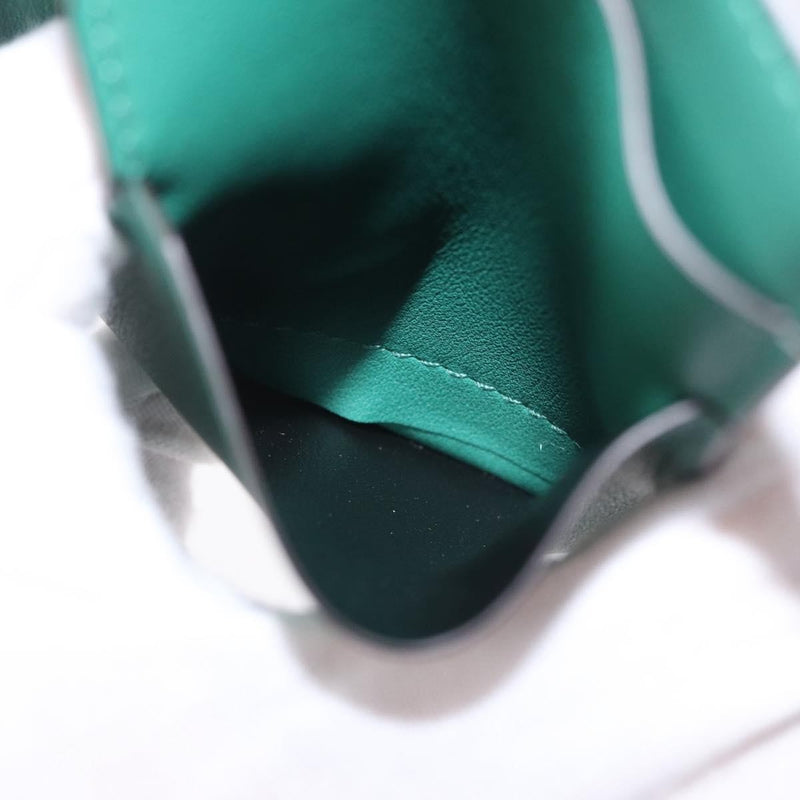 Cartier Coin Purse Must De Leather Green Accessory