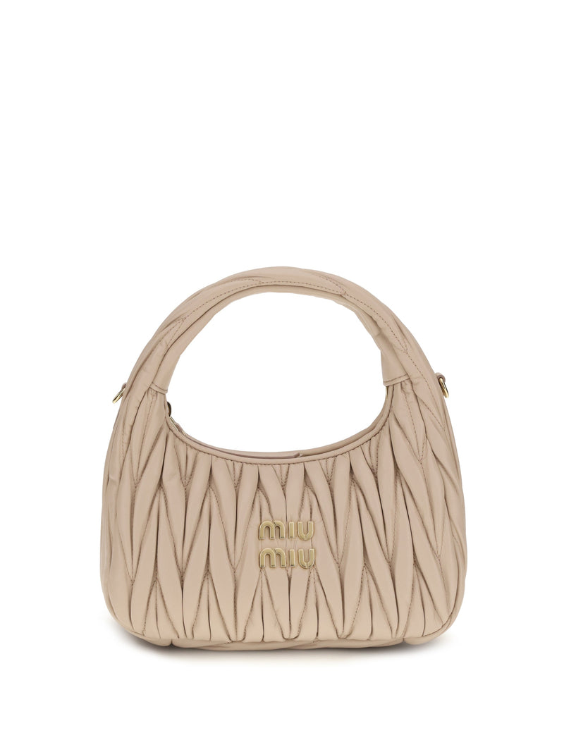 Miu Miu Wander Hobo Bag — Beige Calf Leather