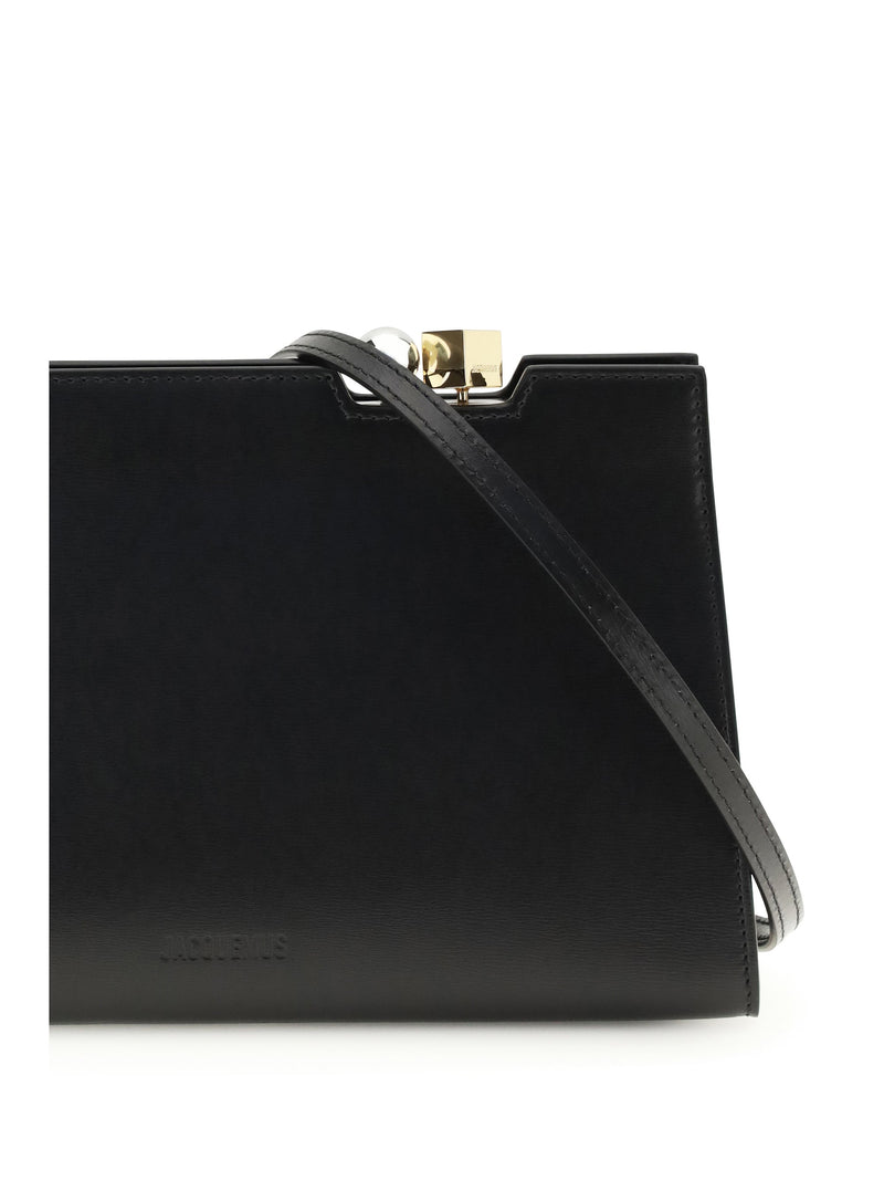 Jacquemus Shoulder Bag — Black Calf Leather Bos Taurus