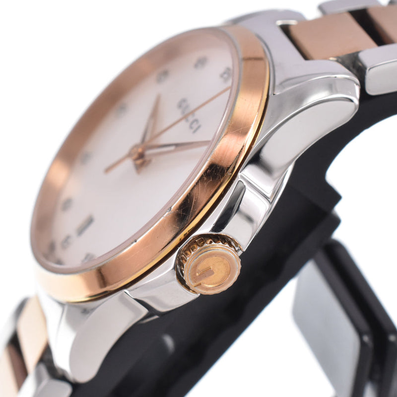 Gucci G-Timeless Quartz Stainless Steel With Diamond Markers And Mother Of Pearl Watches