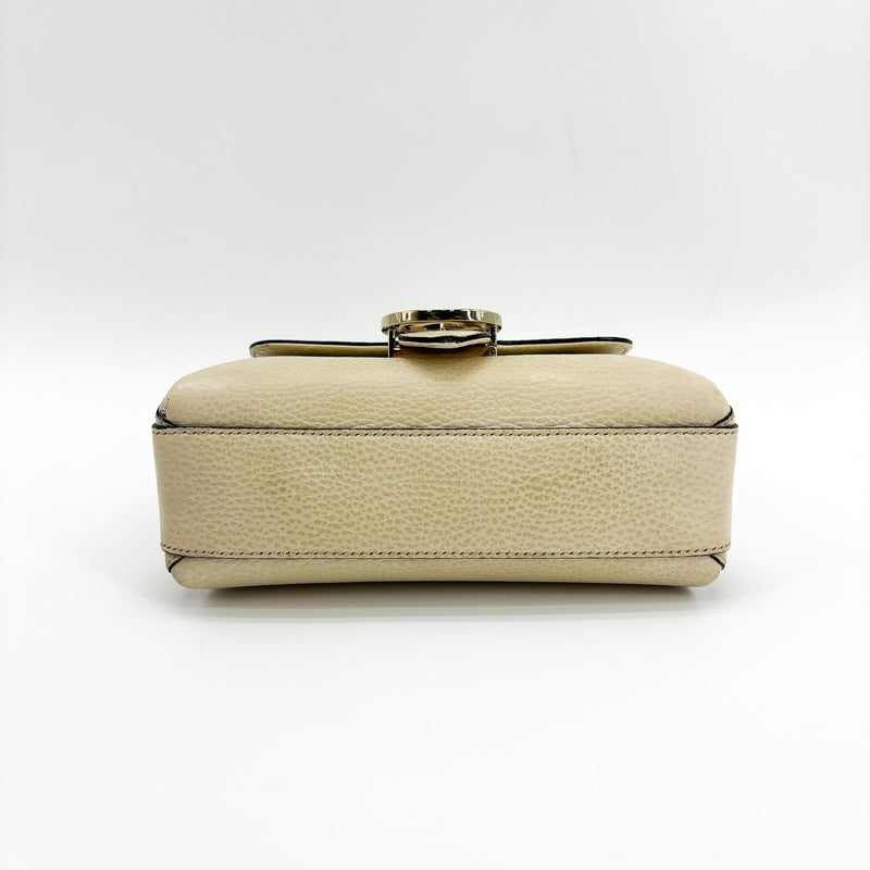 Gucci Interlocking Leather Beige Bag