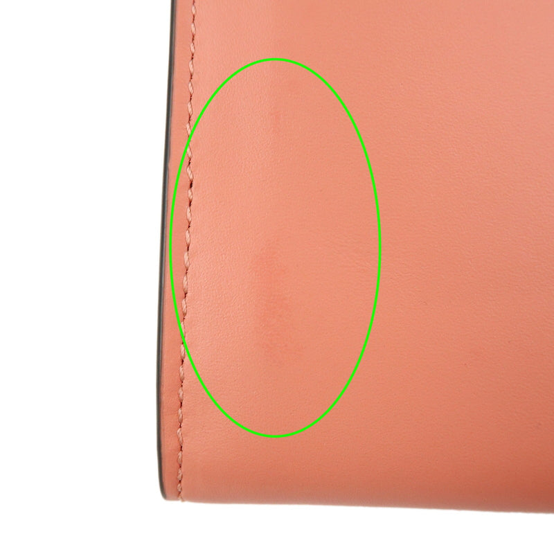Fendi Ff Diamonds Continental Chain Leather Pink Bag