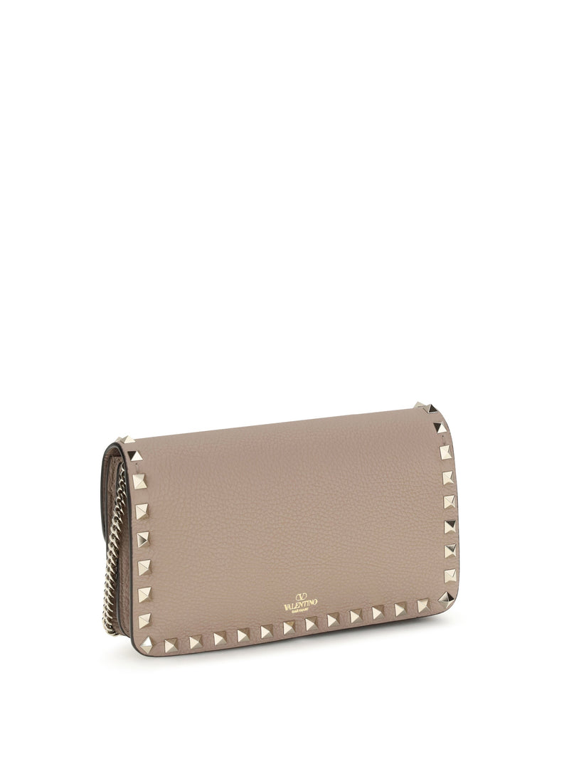 Valentino Garavani Wallet — Beige Calf Leather Bos Taurus