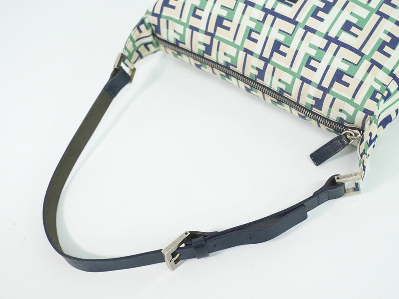 Fendi Mamma Baguette Zucca Jacquard Velvet Multicolour Canvas Bag