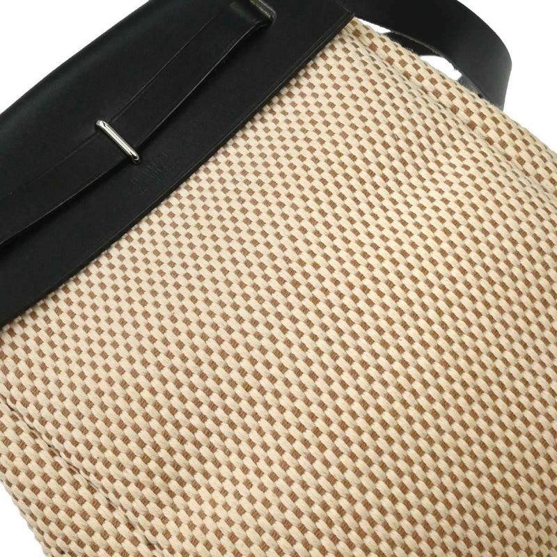 Hermes Herbag Toile And Leather Beige Canvas Bag