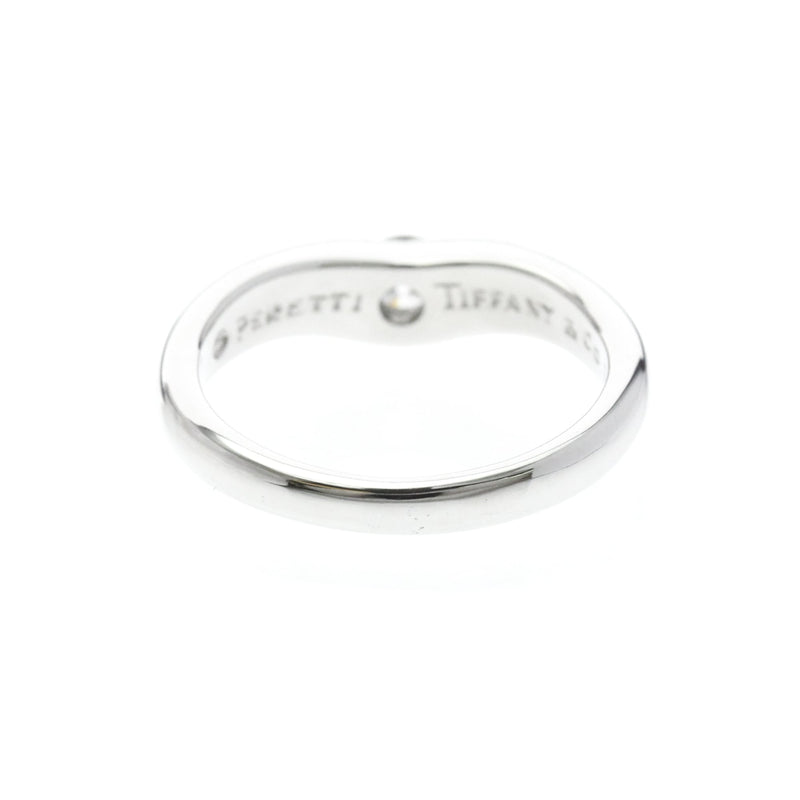 Tiffany & Co. Elsa Peretti Curved Wedding Band Platinum With Diamonds Silver Bijoux