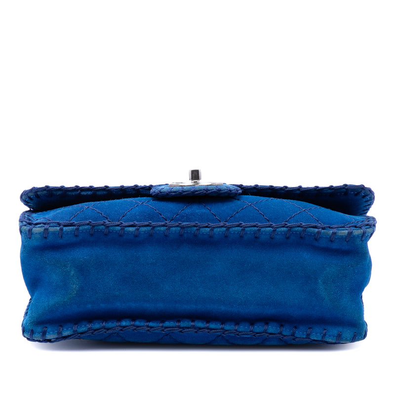 Medium CC Quilted Suede Whipstitch Single Flap - Image 3