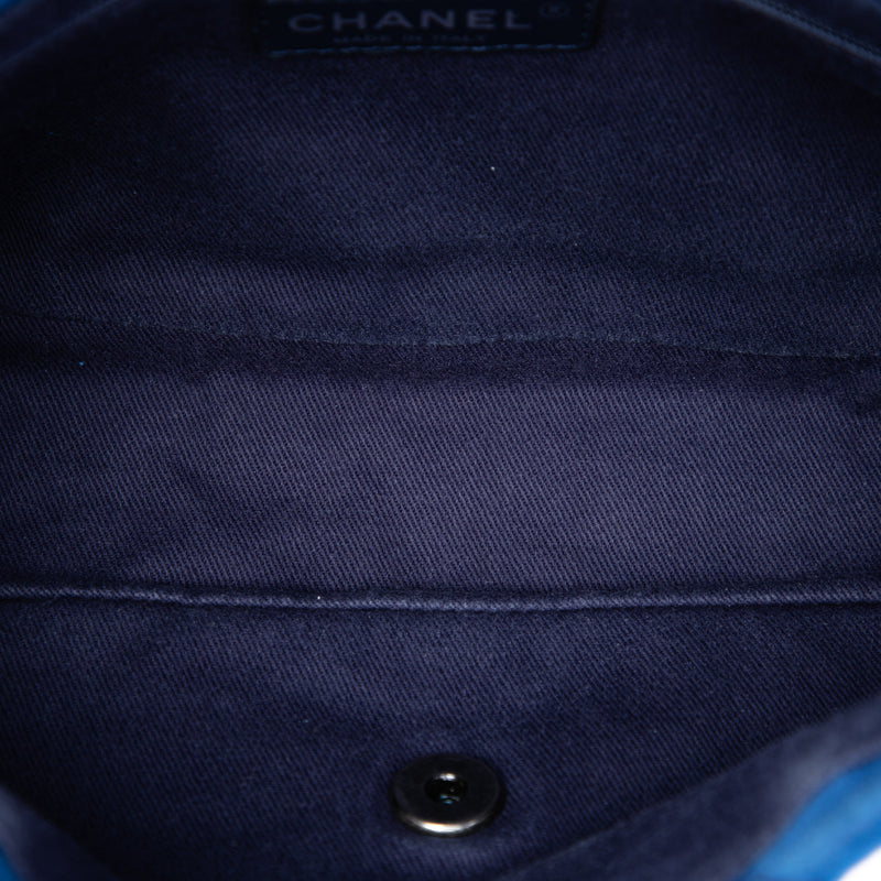 Medium CC Quilted Suede Whipstitch Single Flap - Image 4