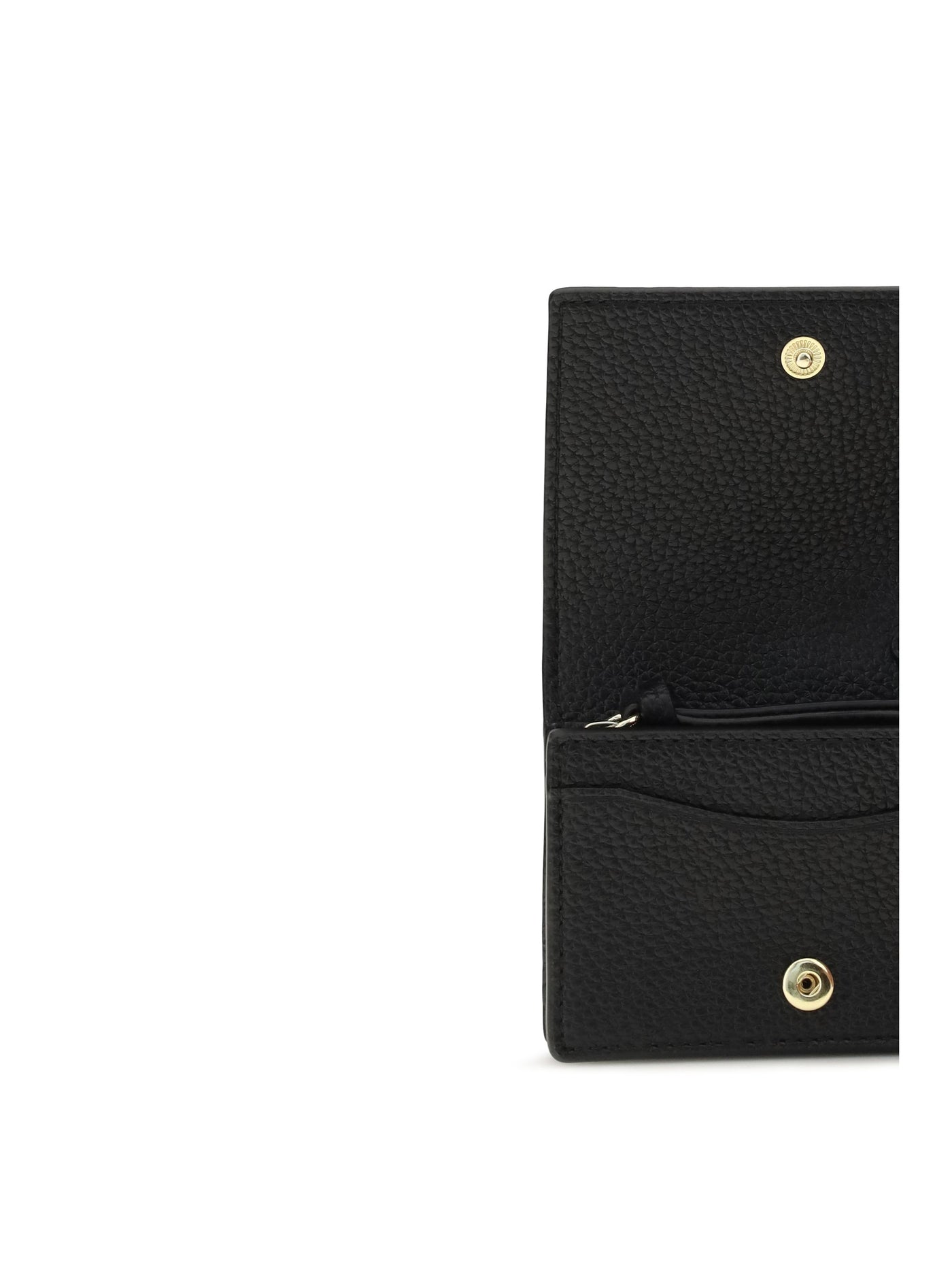 Ganni Bou Card Holder — Black Recycled Polyester Wallets & Purses
