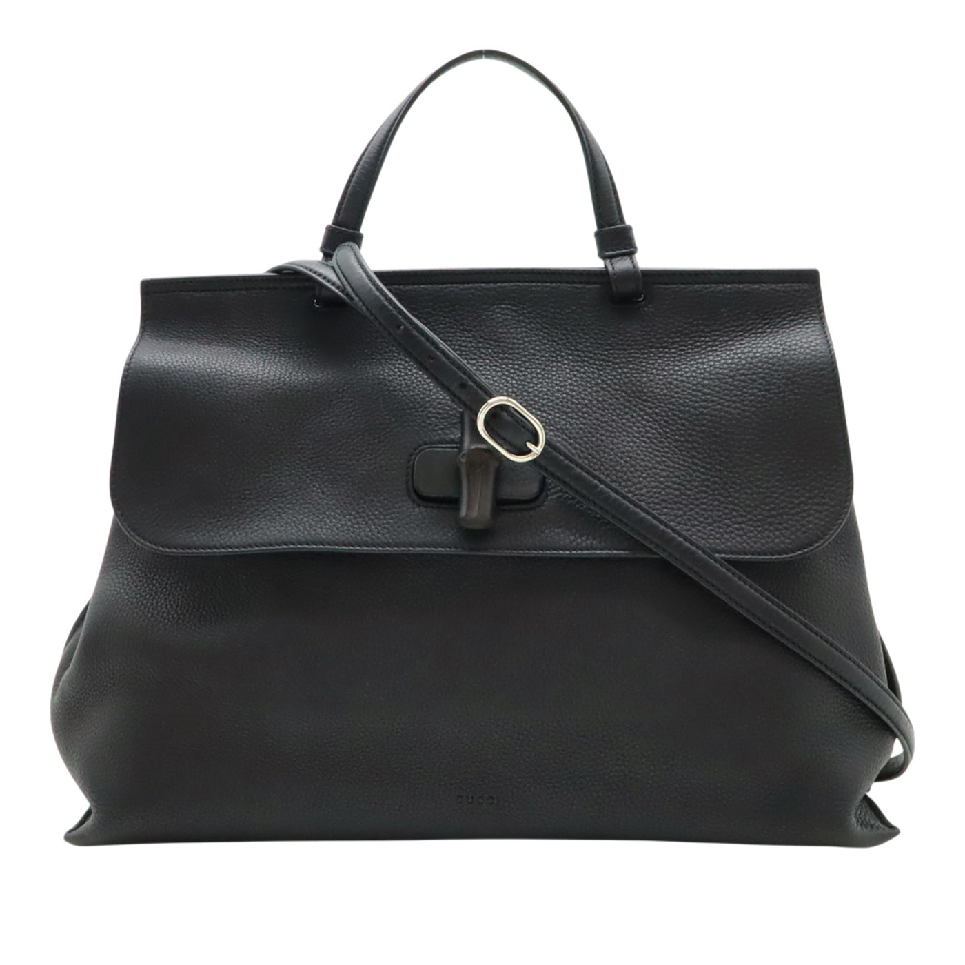 Large Calfskin Bamboo Daily Satchel - Image 1