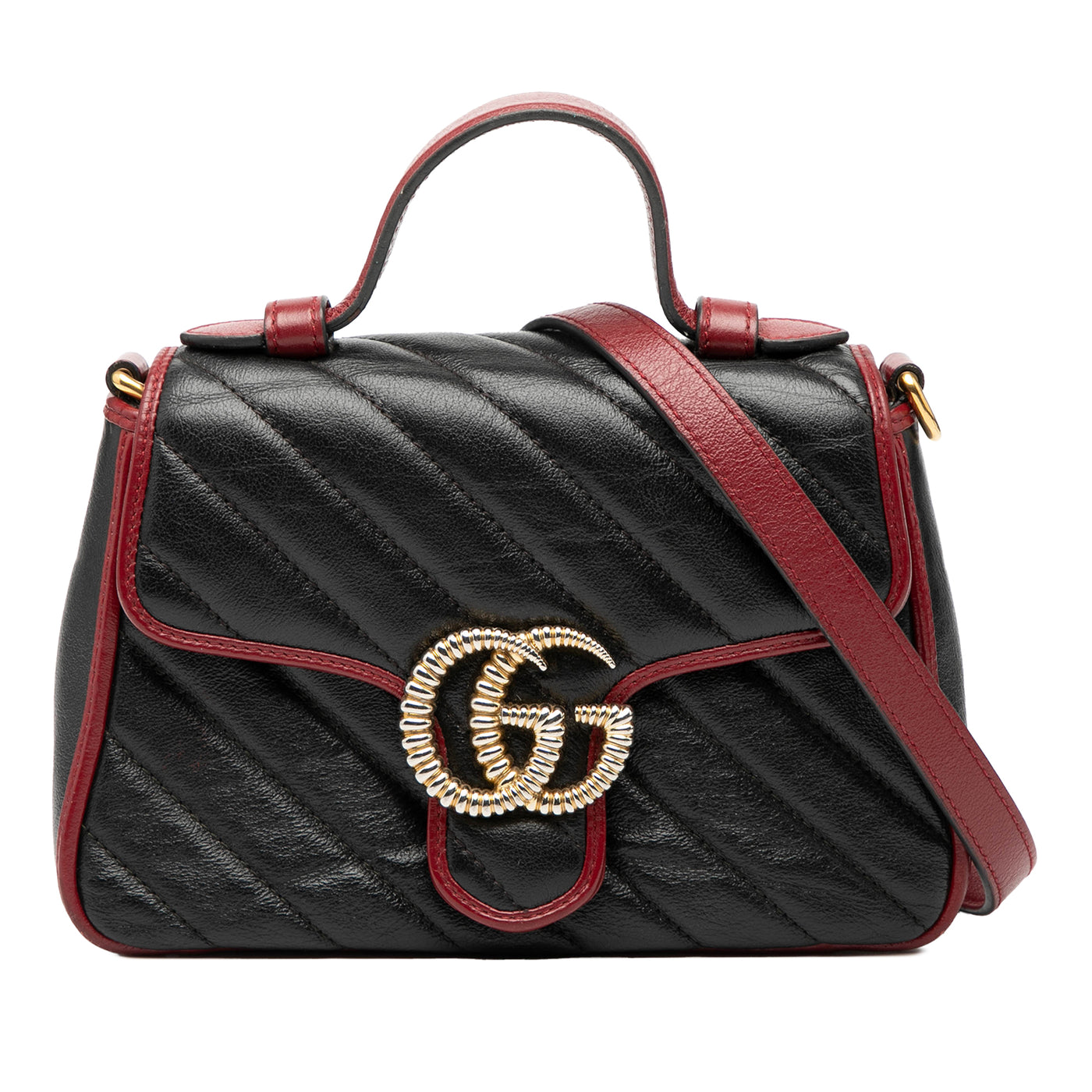 GG Marmont Matelasse Leather Torchon Top Handle Bag - Image 1