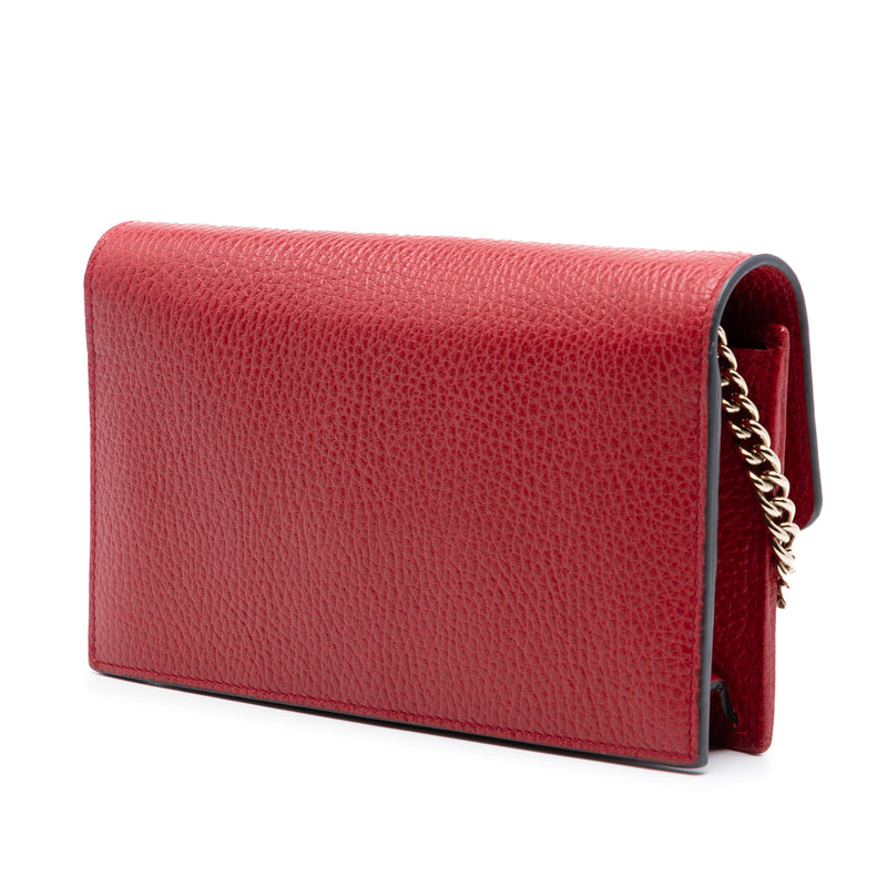 Dollar Calfskin Interlocking G Wallet on Chain - Image 2
