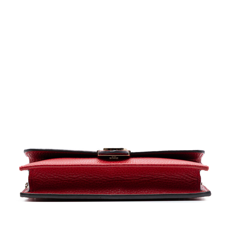 Dollar Calfskin Interlocking G Wallet on Chain - Image 3