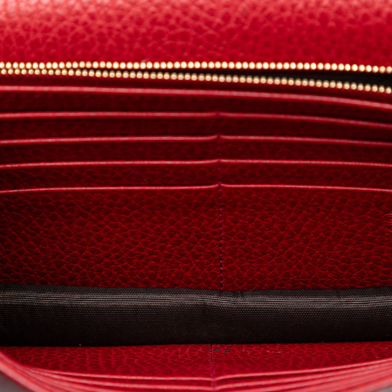 Dollar Calfskin Interlocking G Wallet on Chain - Image 4