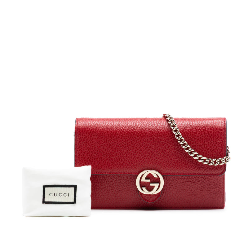 Dollar Calfskin Interlocking G Wallet on Chain - Image 8