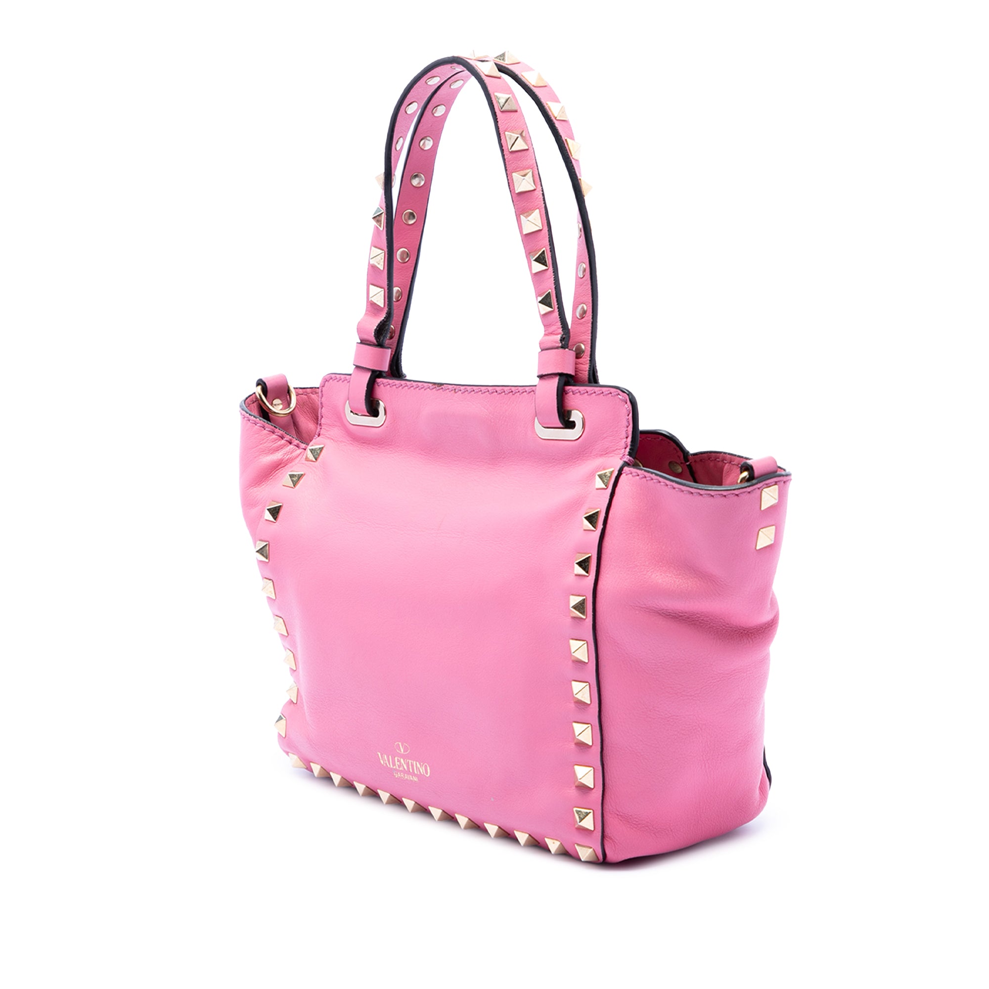 Mini Leather Rockstud Trapeze Satchel - Image 2