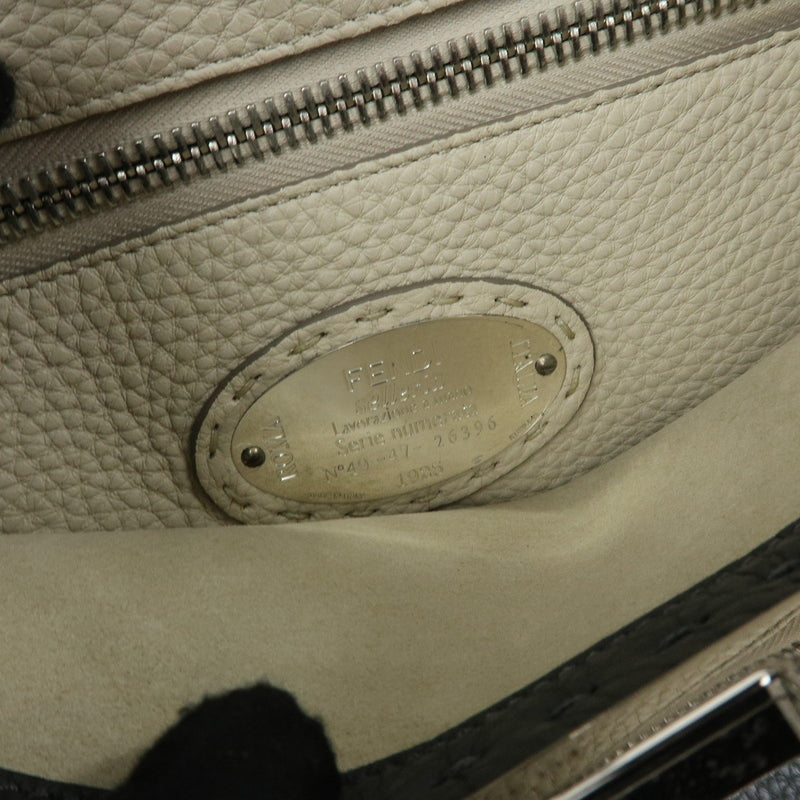 Fendi Selleria Peekaboo Leather Gray Bag