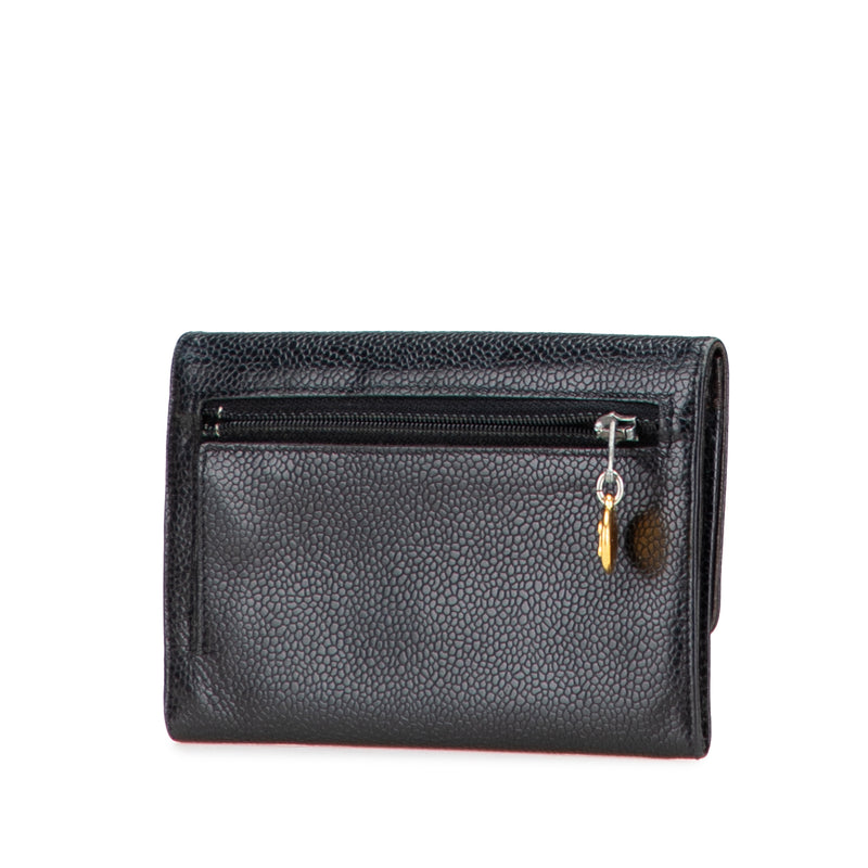 CC Caviar Trifold Wallet - Image 2