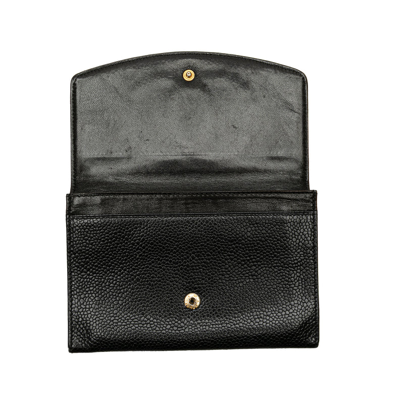 CC Caviar Trifold Wallet - Image 4