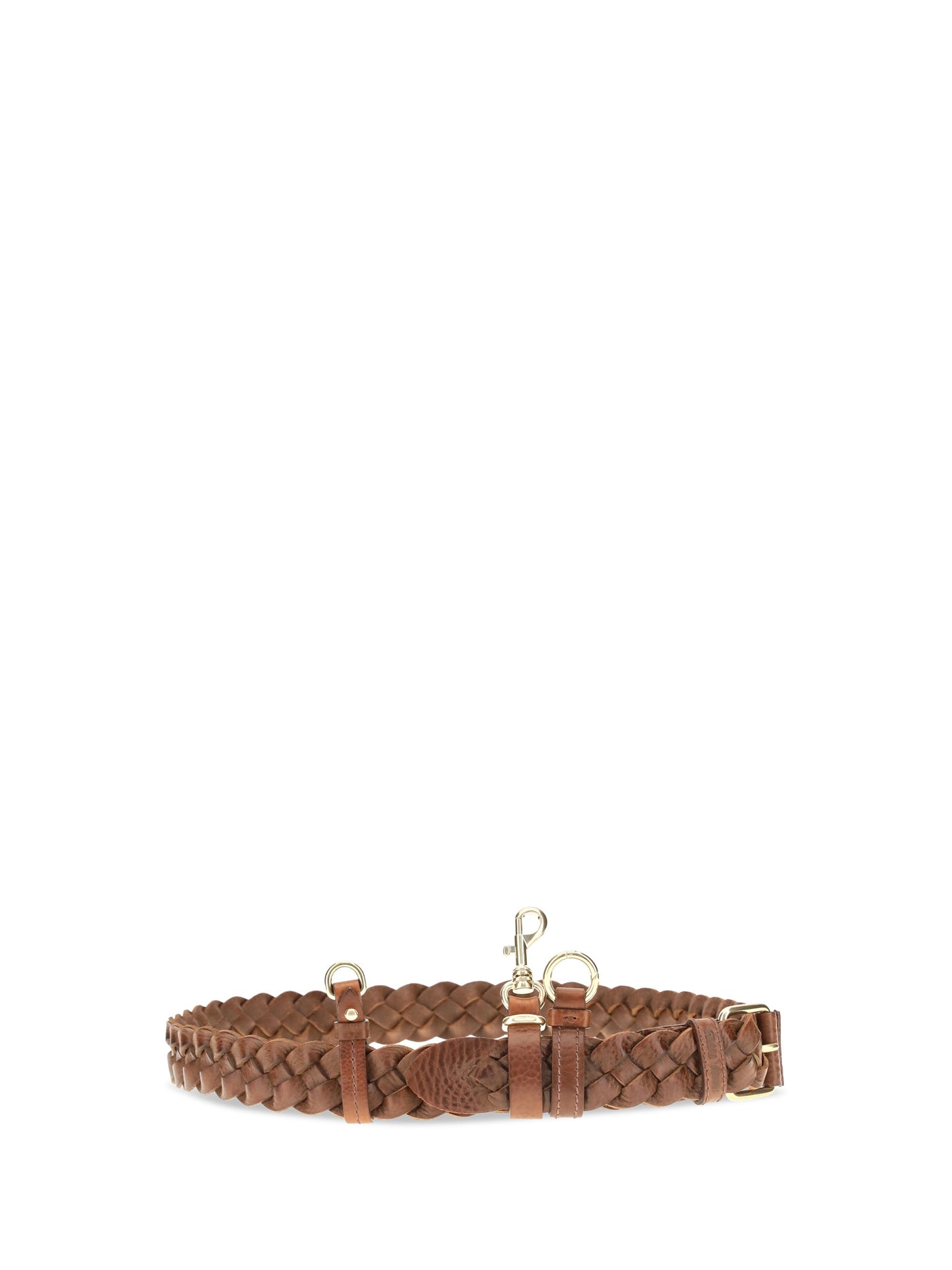 Miu Miu Braided Calf Leather Belt — Brown (bos Taurus)