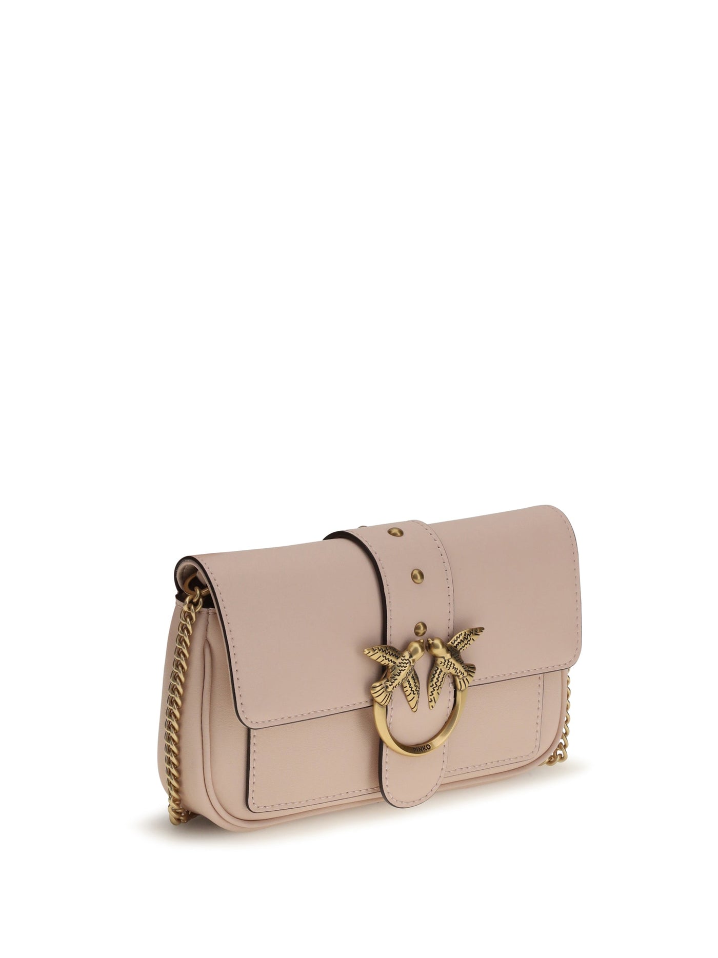 Pinko Shoulder Bag — Pink Calf Leather