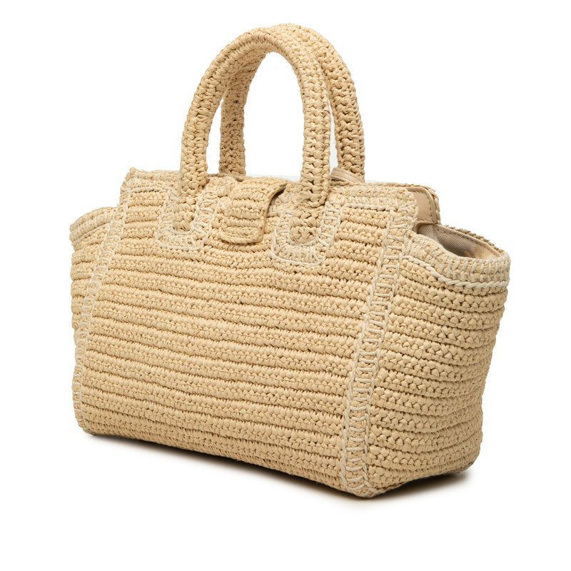 Baby Raffia Monogram Downtown Cabas - Image 2