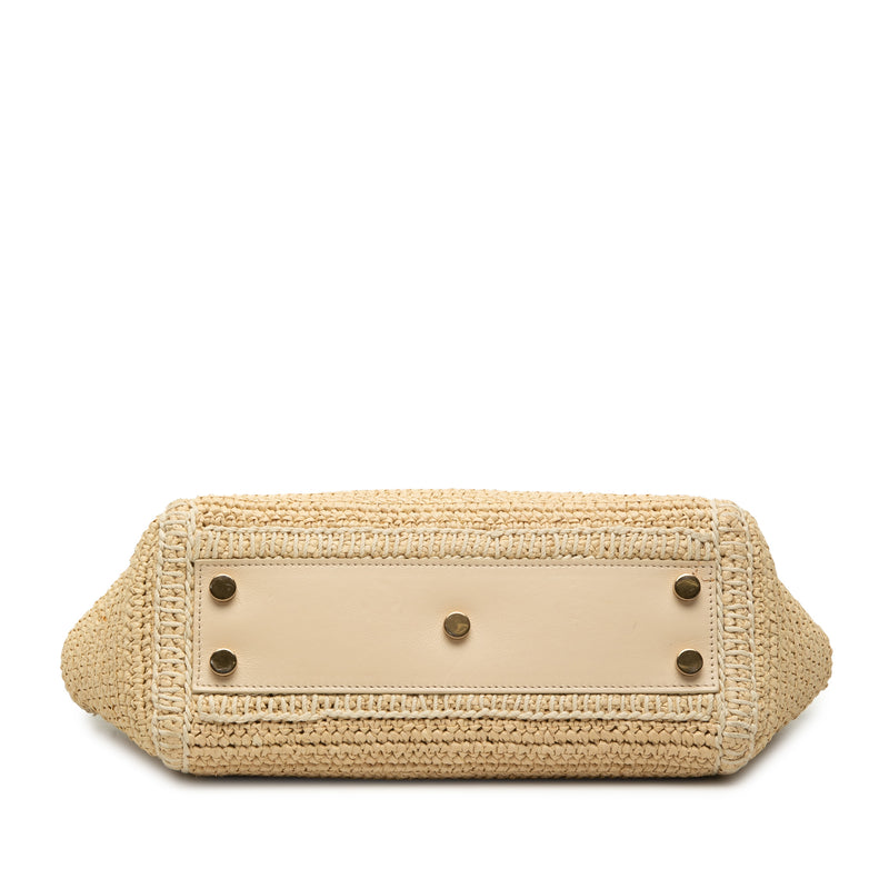 Baby Raffia Monogram Downtown Cabas - Image 3