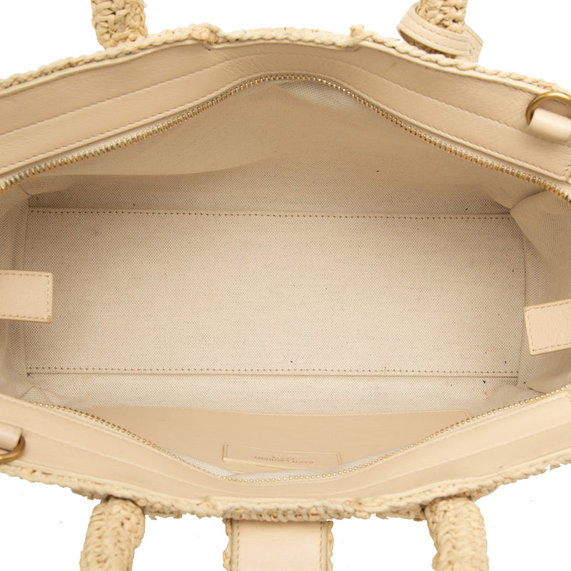 Baby Raffia Monogram Downtown Cabas - Image 4