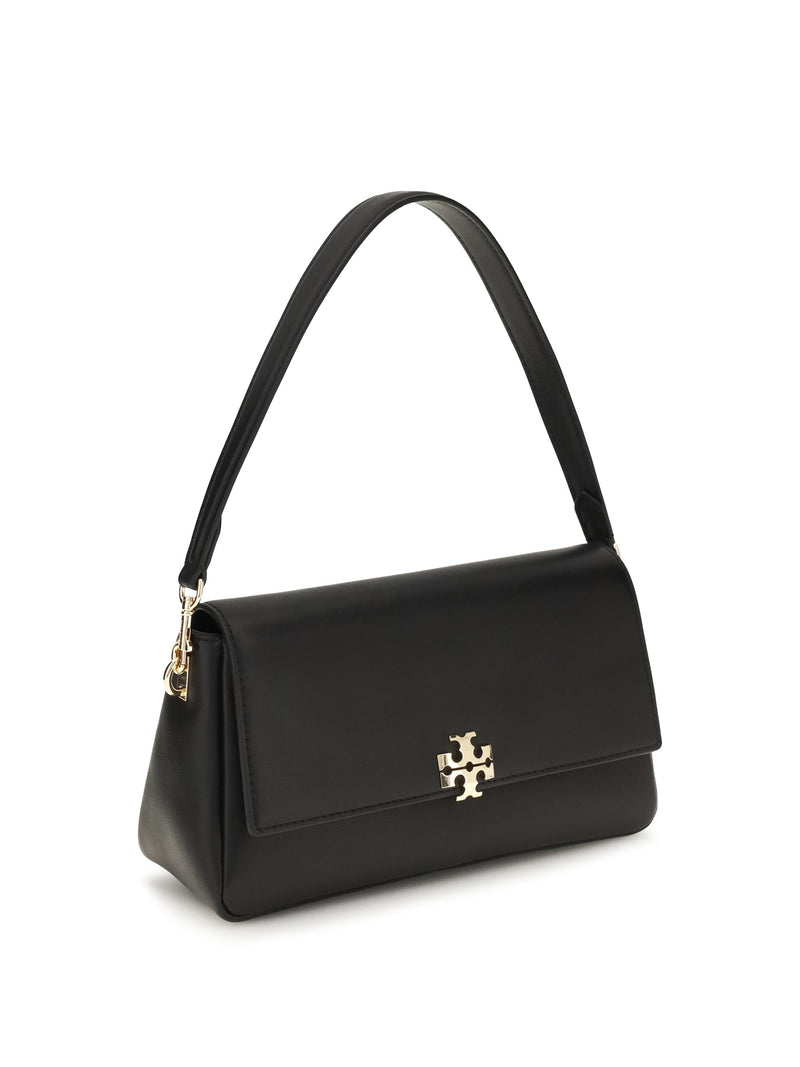 Tory Burch Charlie Shoulder Bag — Black Calf Leather