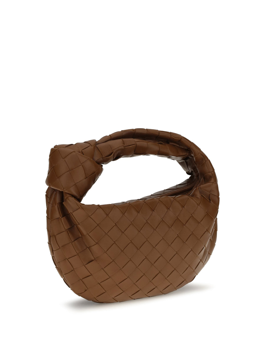 Bottega Veneta Mini Jodie Shoulder Bag — Brown Lamb