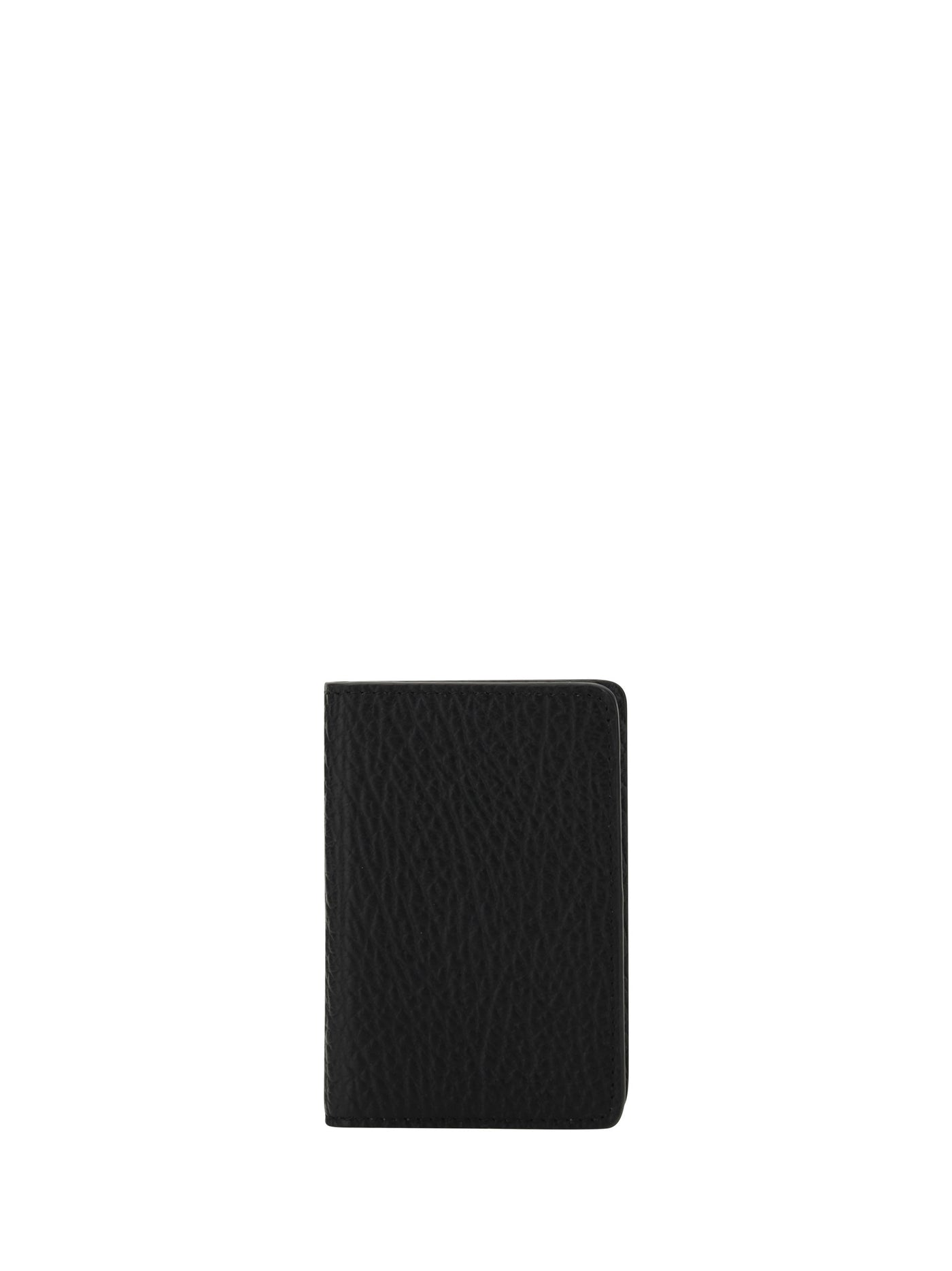 Maison Margiela Leather Card Holder Wallet — Black Calf Bos Taurus