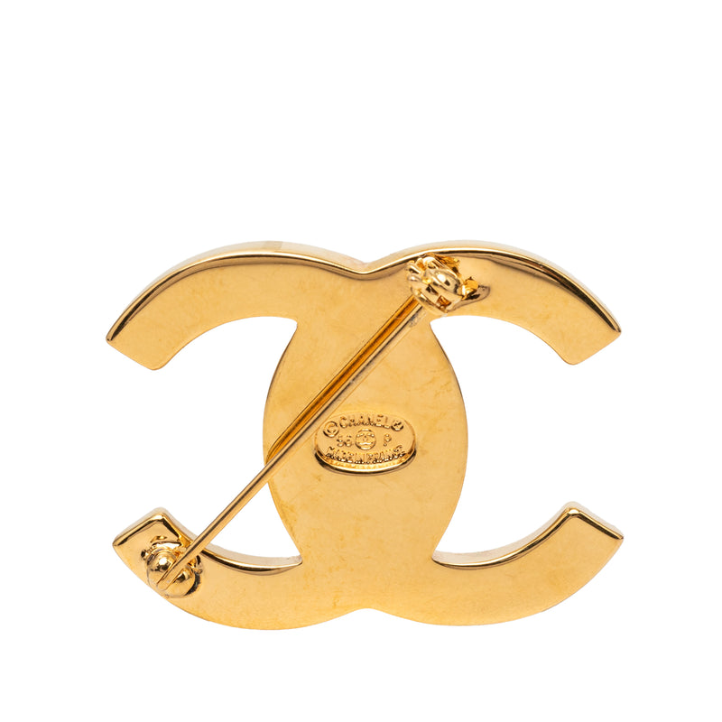 CC Gold Plated Turn Lock Brooch - Image 2