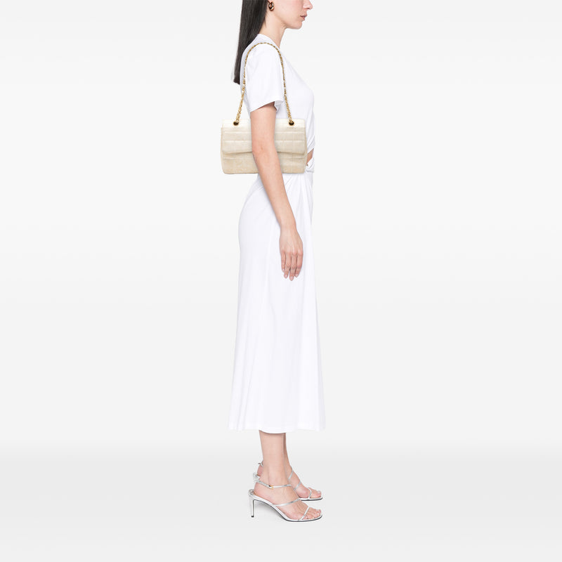 New Travel Line Medium Metallic Nylon Single Flap - Image 6