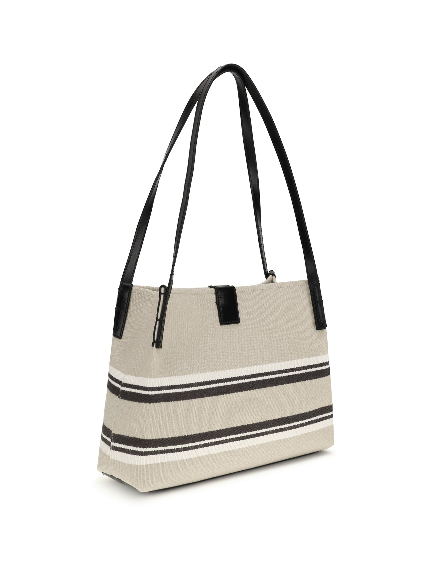 Balmain Shoulder Bag — Beige Cotton