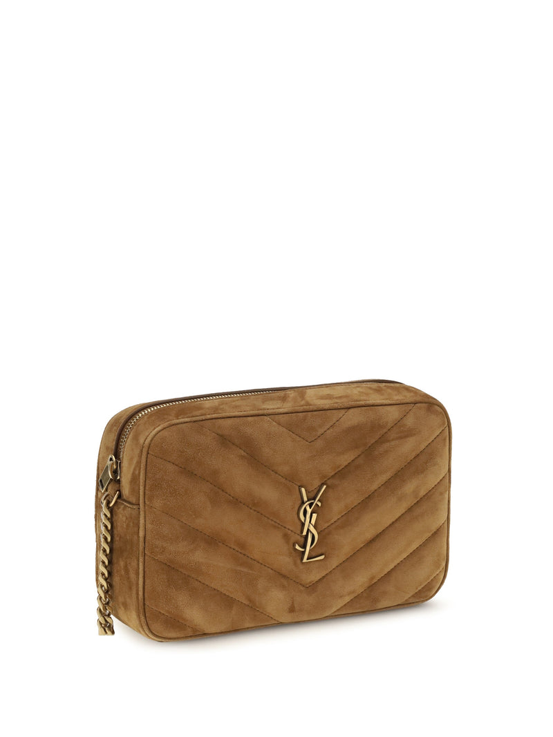 Saint Laurent Loulou Camera Shoulder Bag — Brown Calf Leather
