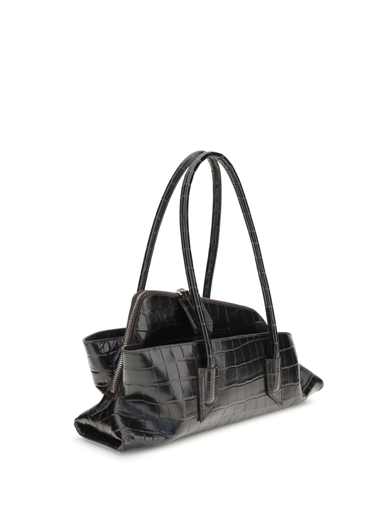 The Attico La Passeggiata Shoulder Bag — Black Calf Leather Bos Taurus