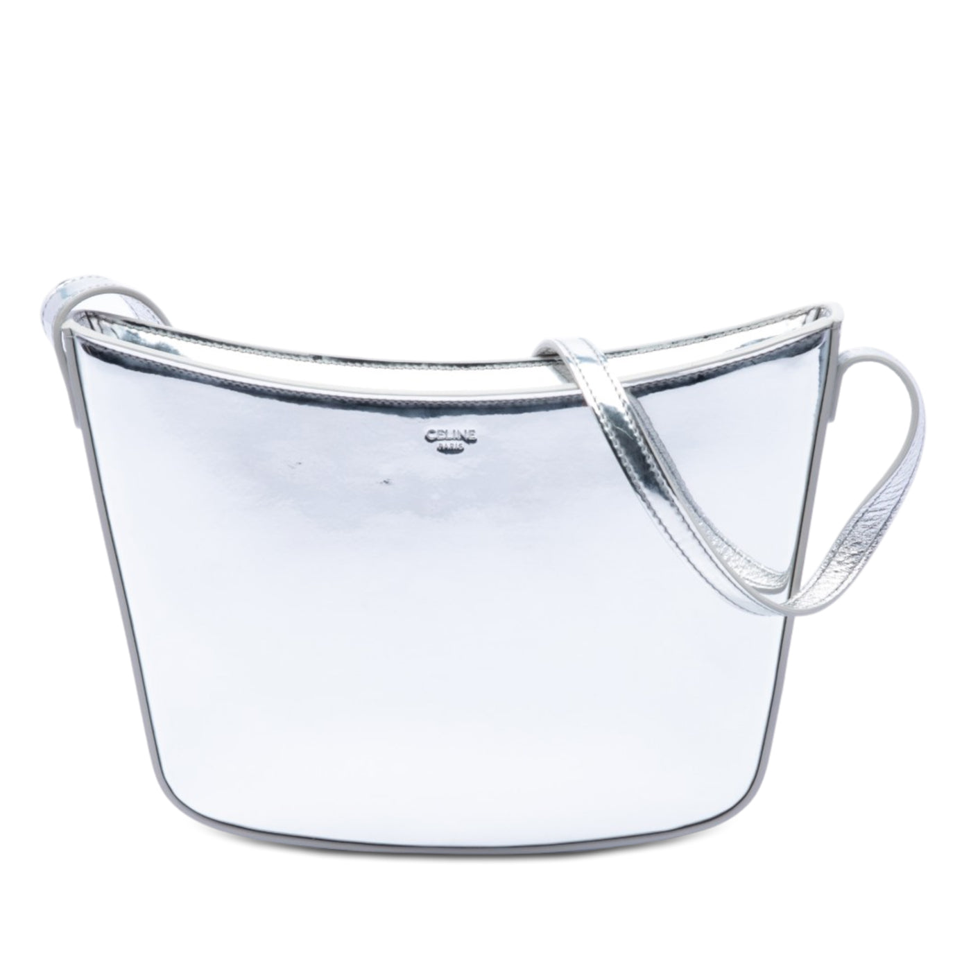 Medium Metallic Leather Croque Shoulder Bag - Image 1