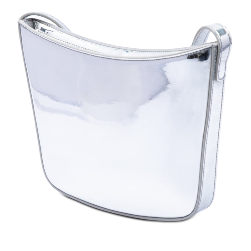 Medium Metallic Leather Croque Shoulder Bag - Image 2