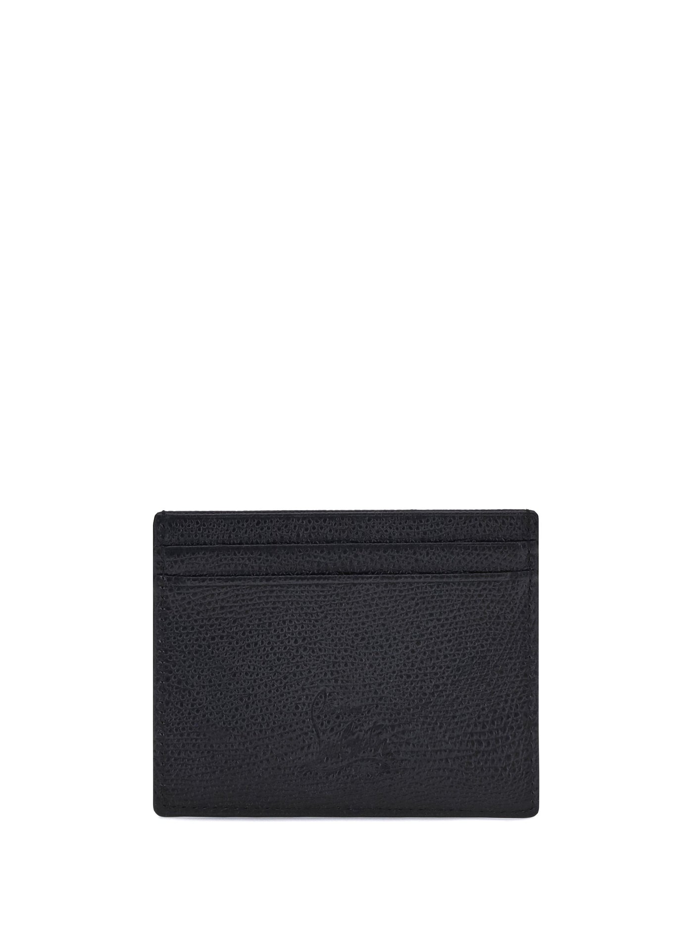 Christian Louboutin Grained Calf Leather Card Case — Black Cases