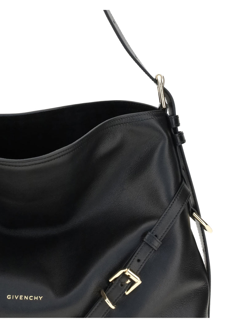 Givenchy Voyou Shoulder Bag — Black Calf Leather