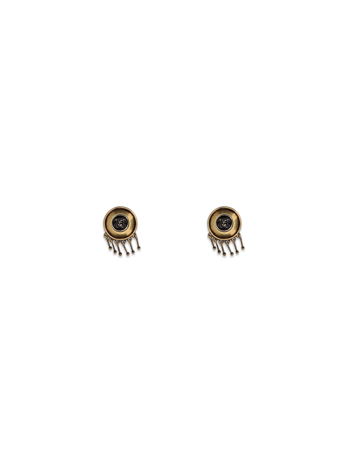 Versace Medusa Earrings — Gold Brass