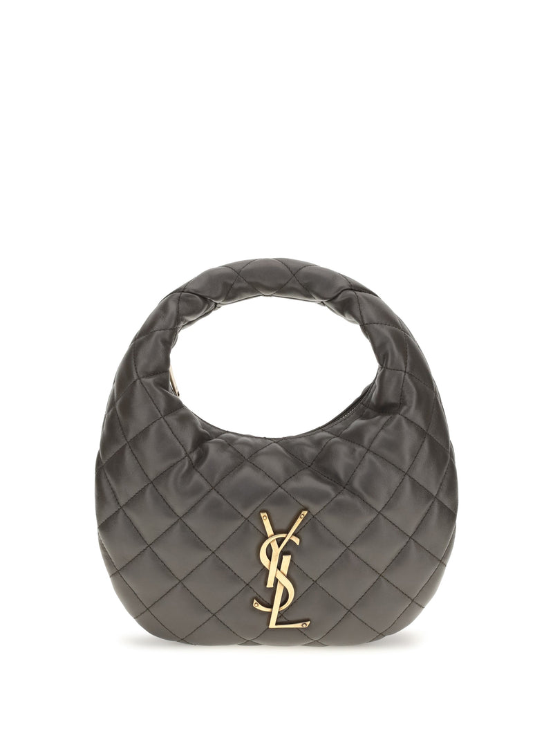 Saint Laurent Icarino Top Handle Bag — Gray Lambskin Leather