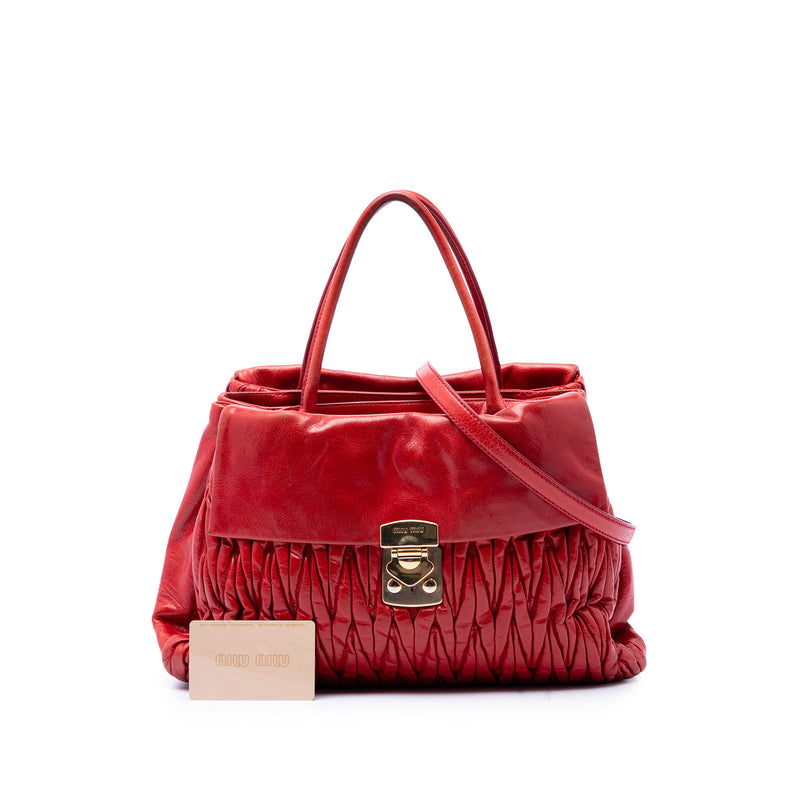 Matelasse Nappa Lux Bauletto Convertible Handbag - Image 7