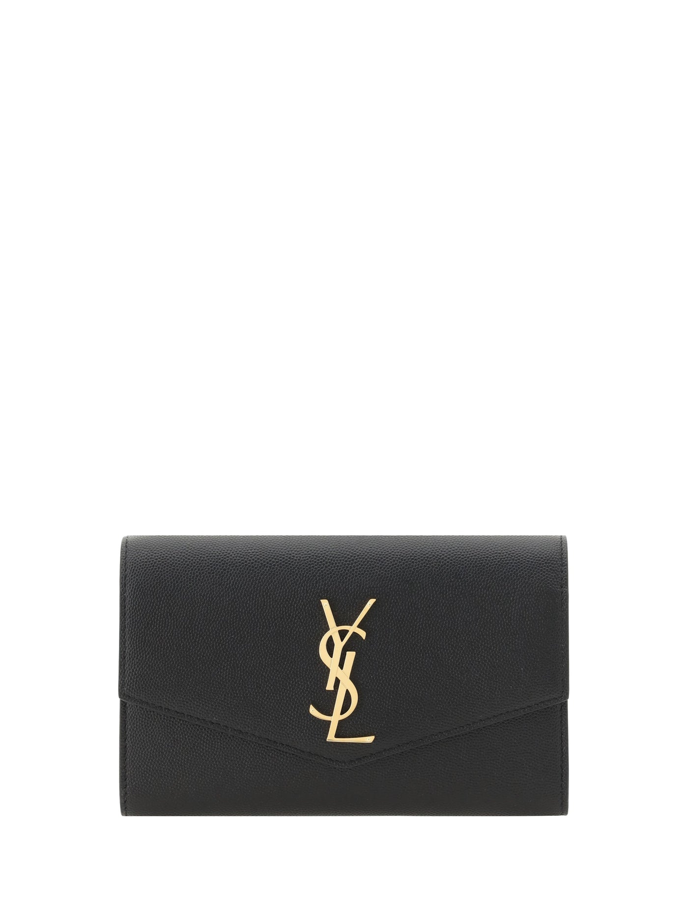 Saint Laurent Calf Leather Chain Wallet — Black Bos Taurus