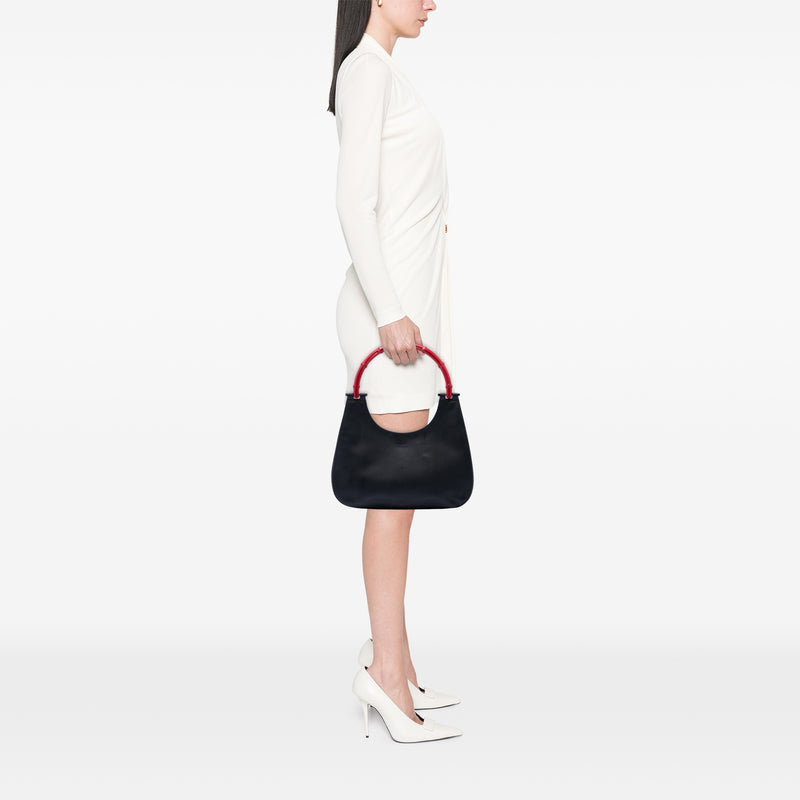 Calfskin Bamboo Handbag - Image 6