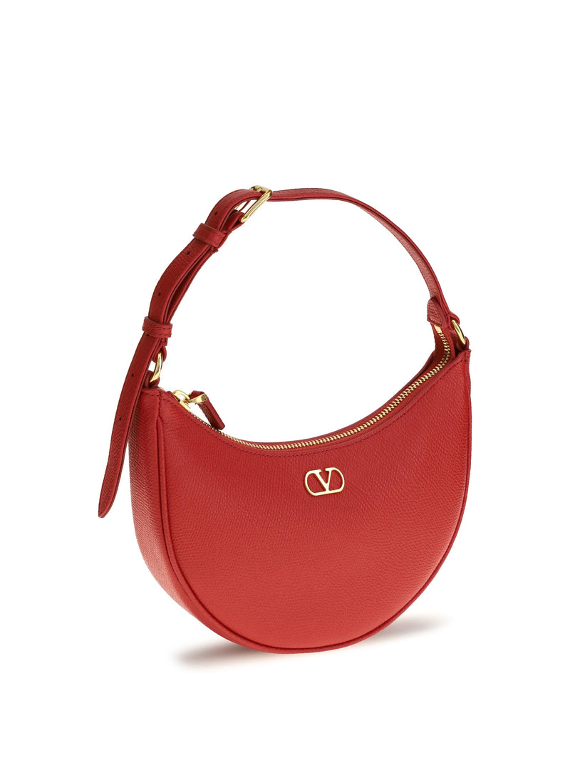 Valentino Garavani Hobo Bag — Red Calf Leather Bos Taurus